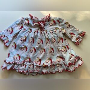 Banana Split Sanata Holiday Ruffled Top / Size 6m / EUC
